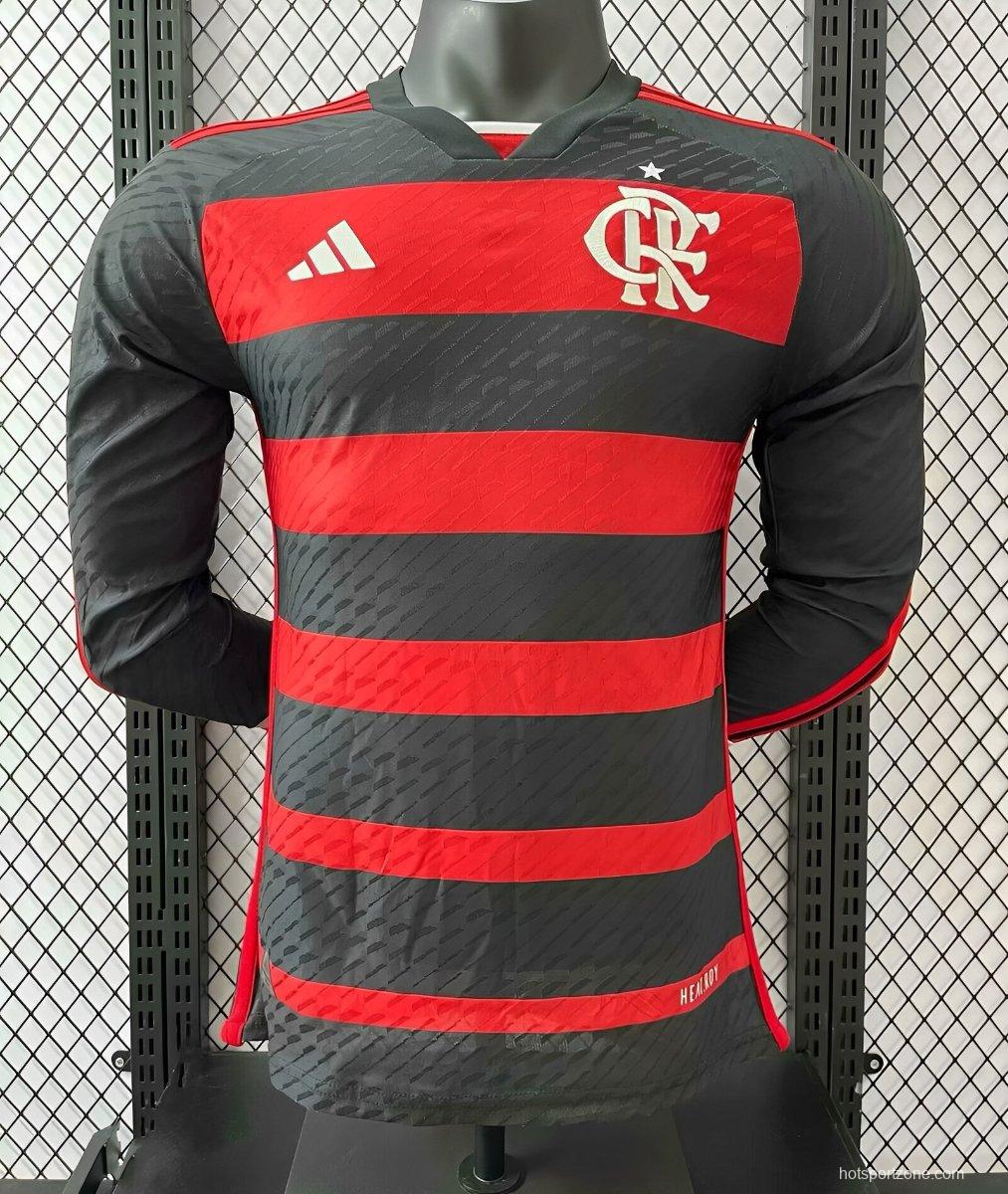 Player Version 24/25 Flamengo Home Long Sleeve Jersey