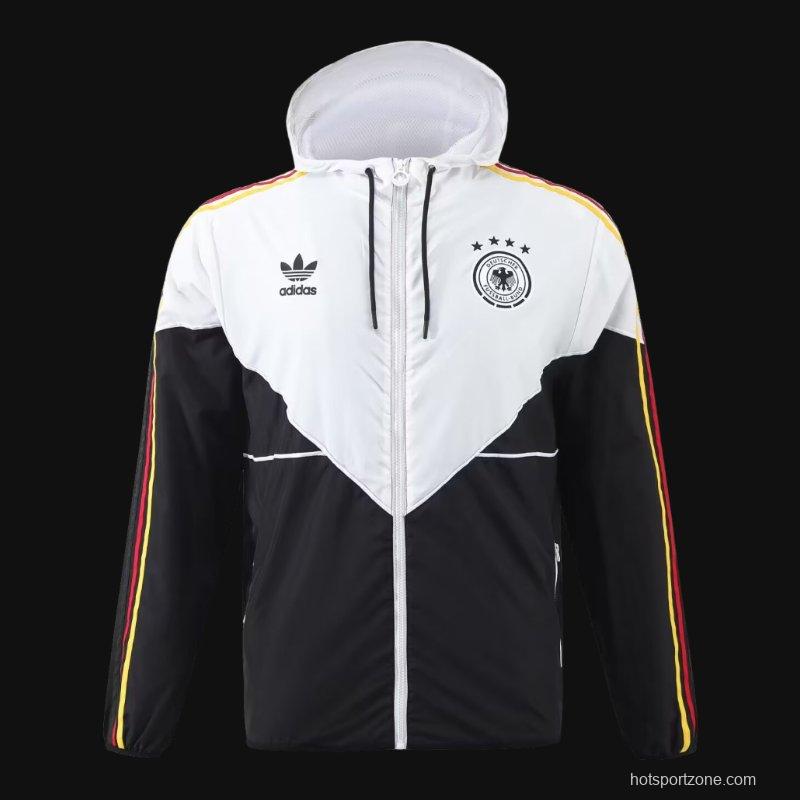 2024 Germany White/Black Windbreaker