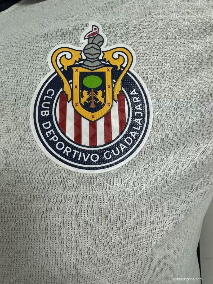 Player Version 24/25 Chivas Guadalajara Away White Jersey