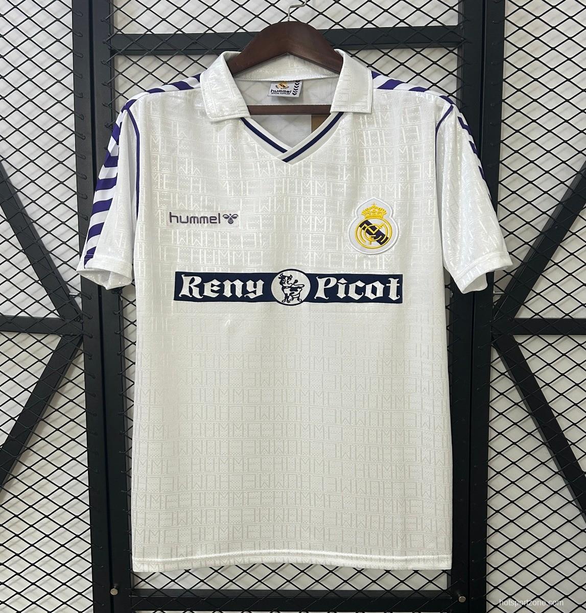 89/90 Retro Real Madrid Home Jersey