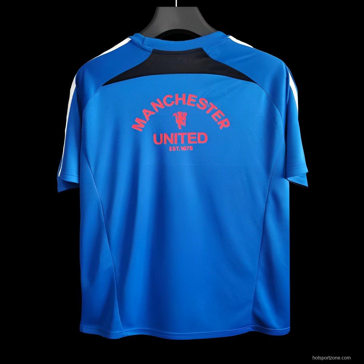 25/26 Manchester United Blue T-Shirt