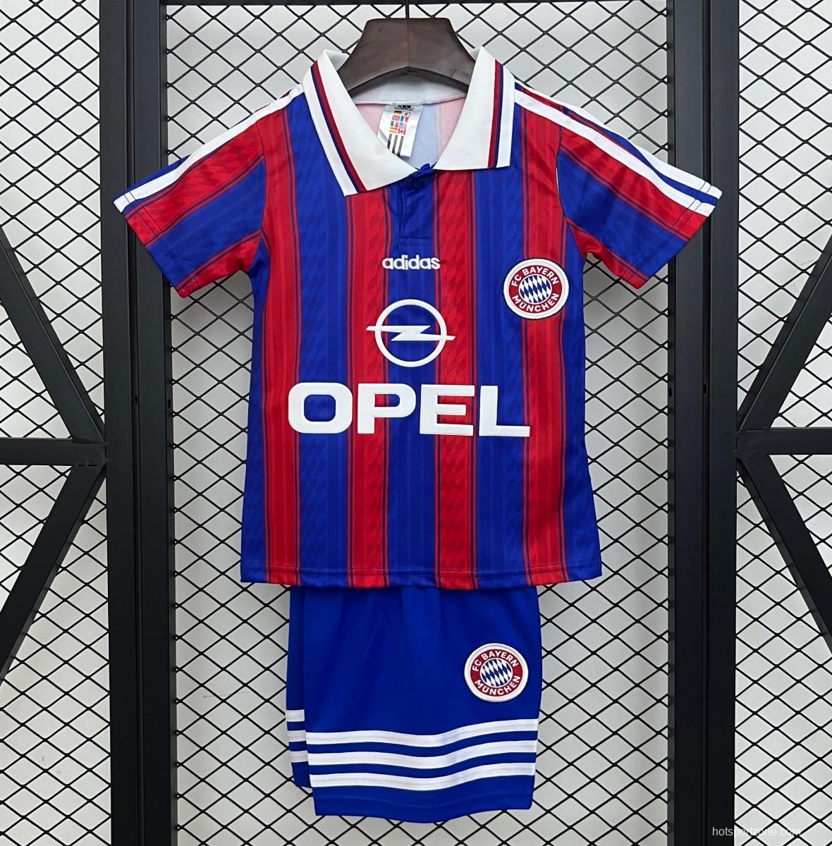 Retro 95/97 Kids Bayern Munich Home Size 16-28 Jersey