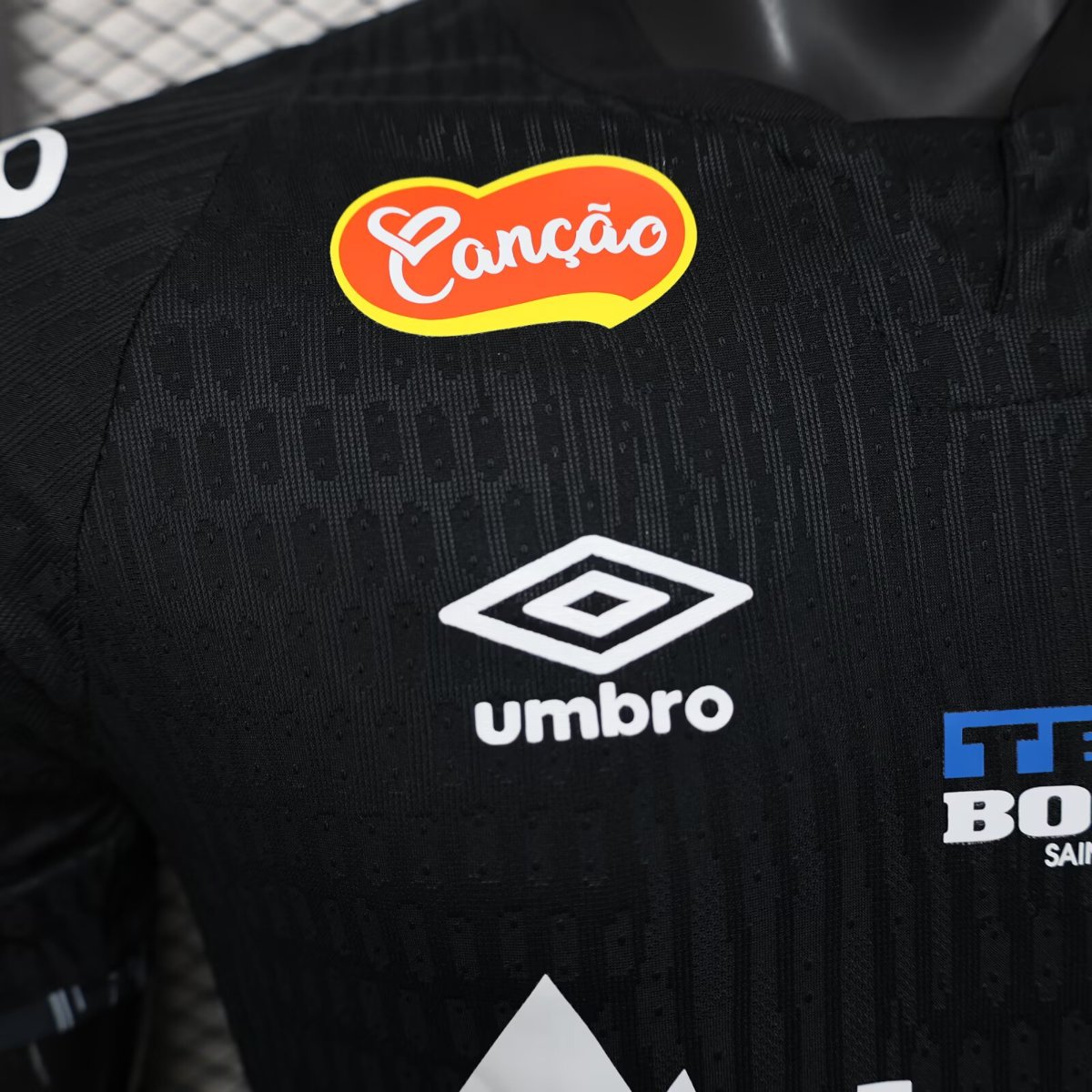 Player Version 25/26 Santos FC Black with Geometric Pattern Jersey