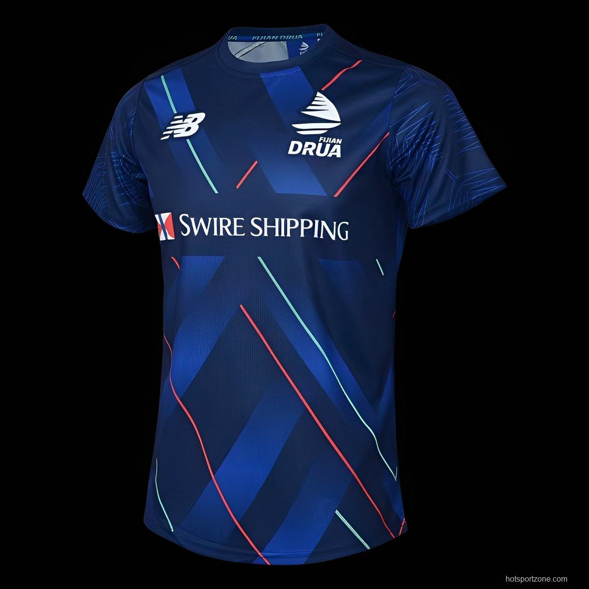 25/26 Fijian Drua Navy with Diagonal Stripes Home Jersey