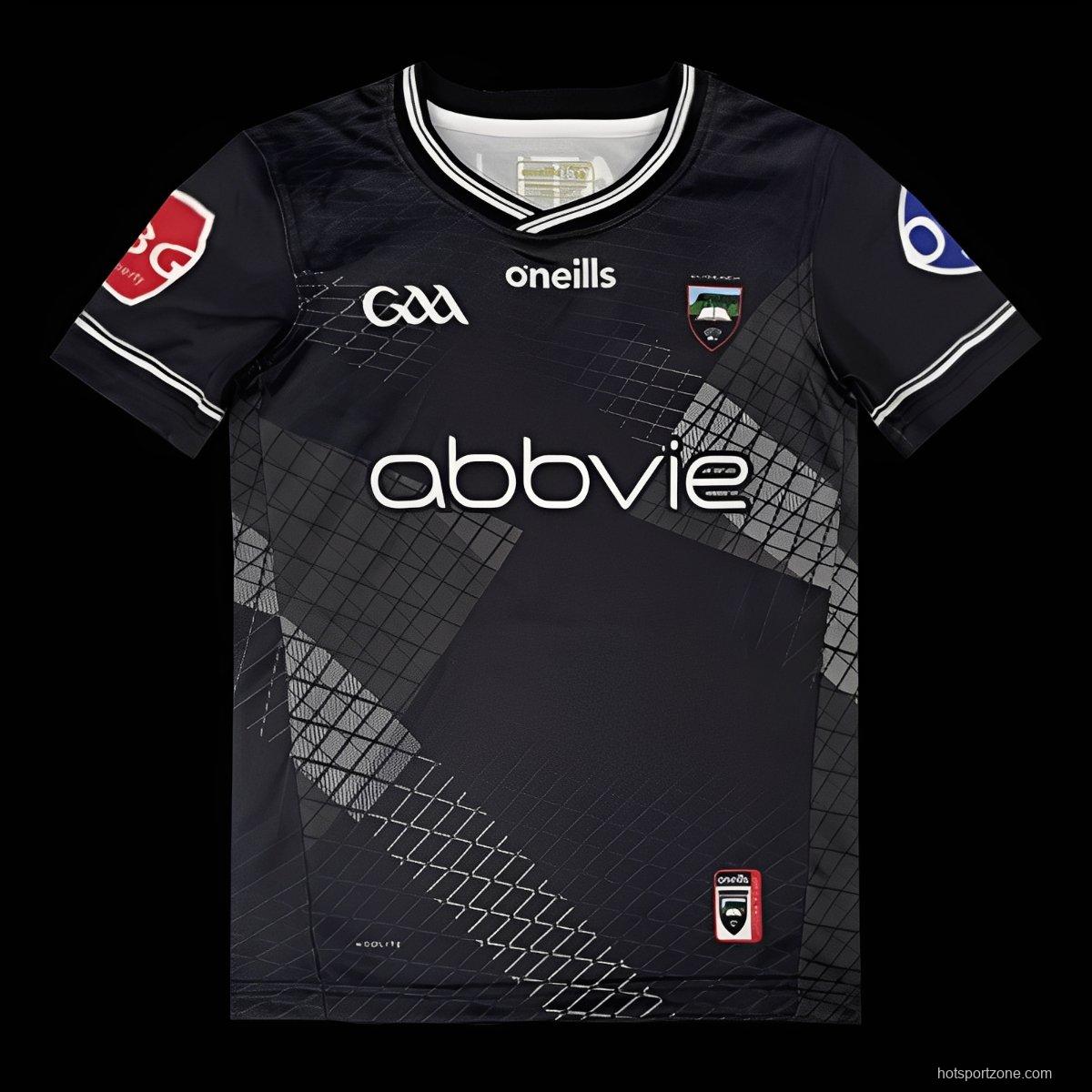 25/26 Kids Sligo GAA Black with Geometric Pattern  Jersey