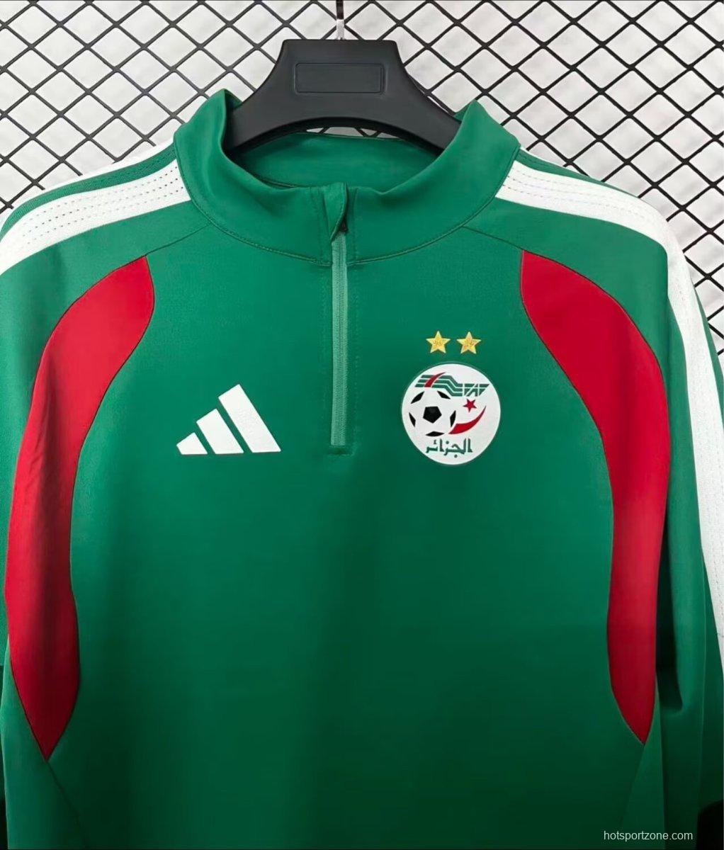 2026 Algeria Green Half Zipper Jacket