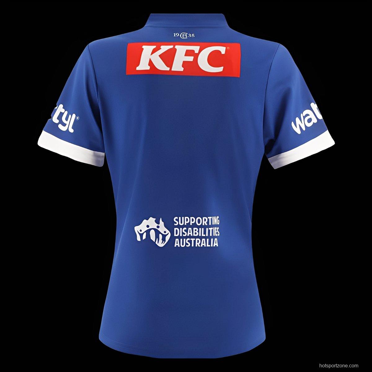 25/26 Canterbury-Bankstown Bulldogs Blue with White Chevron Home Jersey
