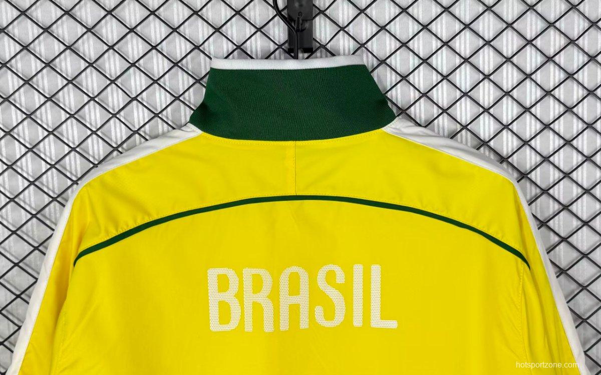 Retro 2010 Brazil Home Windbreaker