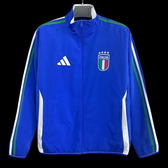 2026 Italy Blue Full Zipper Windbreaker