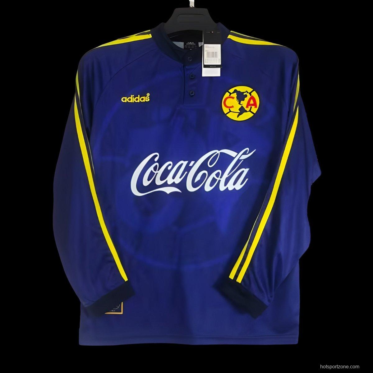 Retro 97/98 Club America Away Blue Long Sleeve Jersey