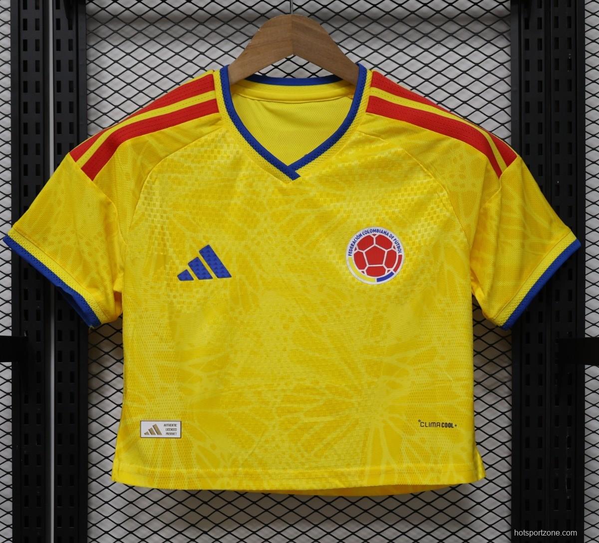 Player Version 2026 Colombia Women Yellow Home Jersey