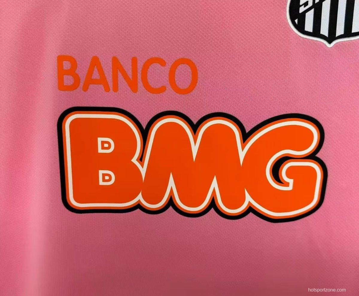 Retro 12/13 Santos Away Pink Long Sleeve Jersey