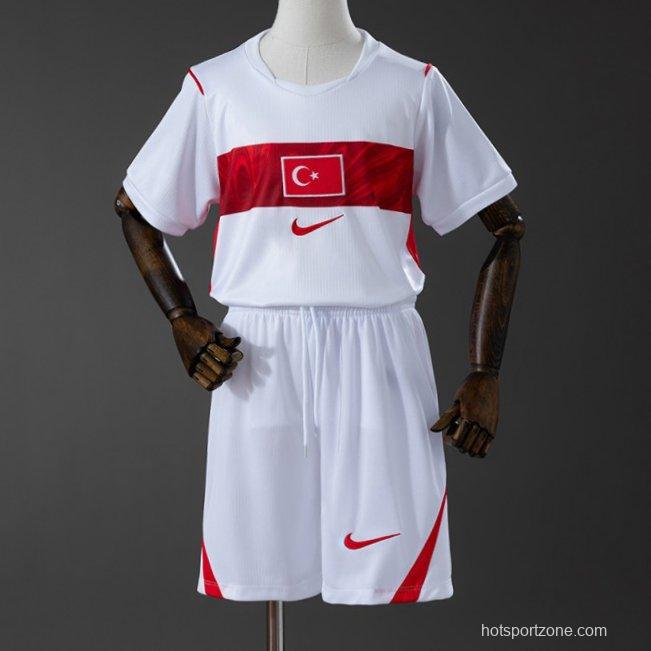 2026 Kids Turkiye Home Kit Jersey Size 16-28