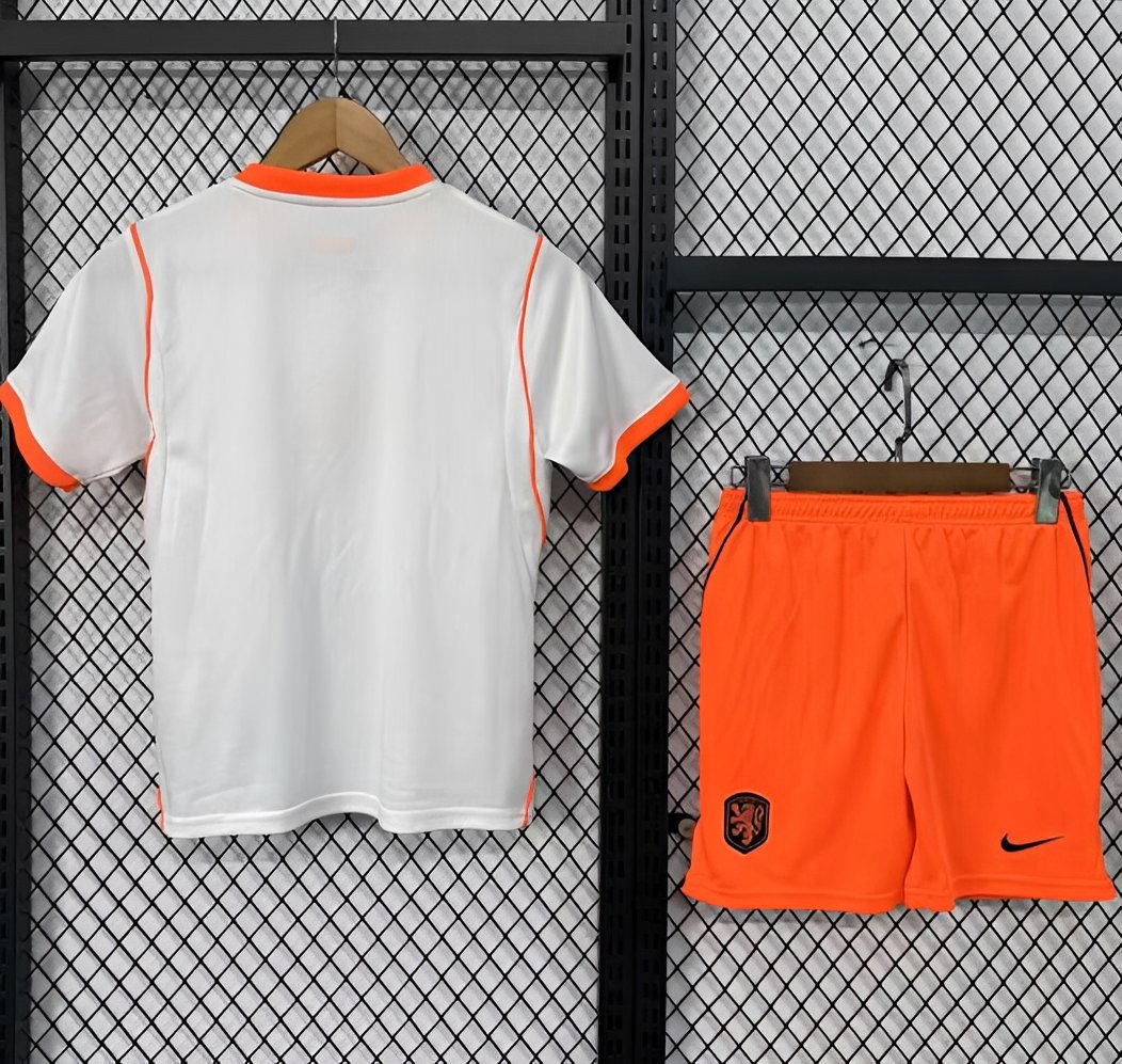 2026 Kids Netherlands Away White Jersey