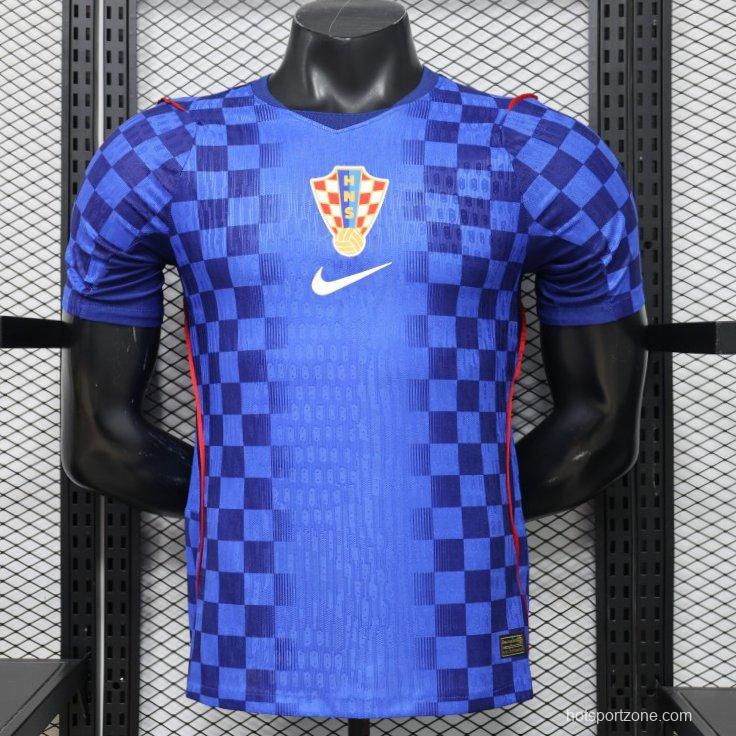 Player Version 2026 Croatia Away Blue  Jersey