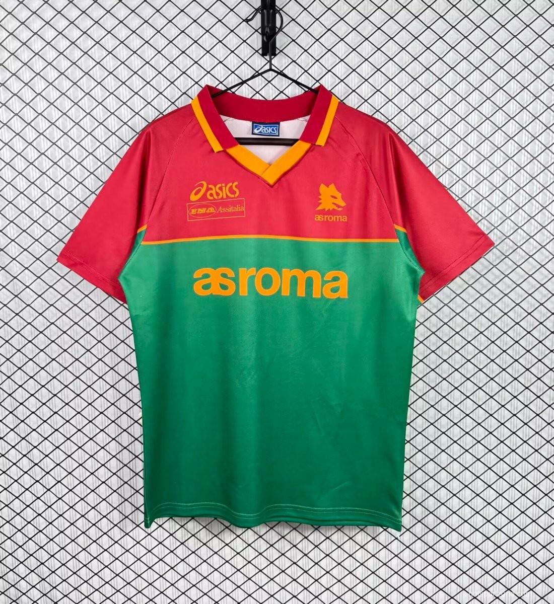 Retro 95/96 Roma Pre-Match Red/Green Jersey