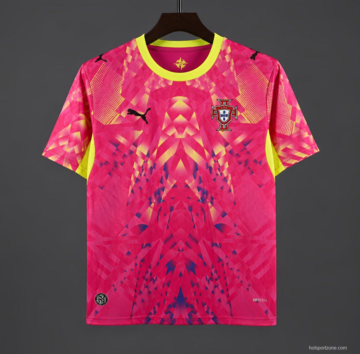 2026 Portugal Pink Goalkeeper Jersey