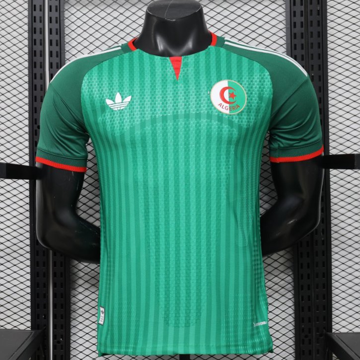 Player Version 26/27 Algeria Away Green with Tonal Vertical Stripe  Jersey