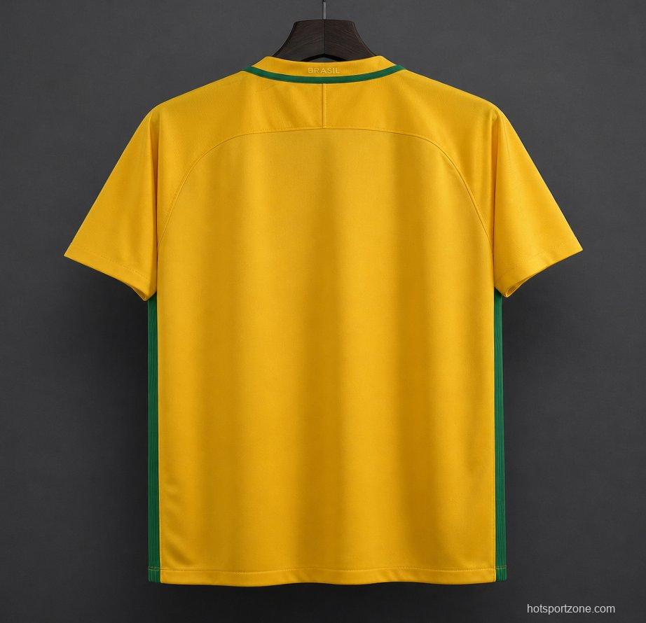 Retro 2016 Brazil Home Jersey