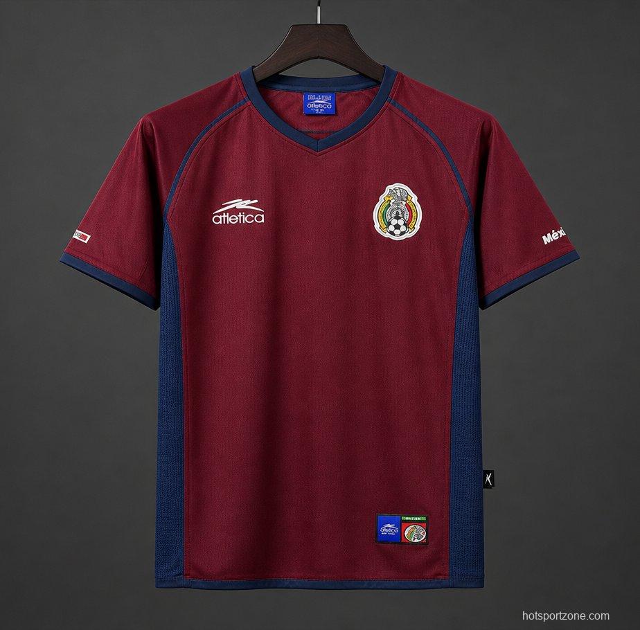 Retro 2002 Mexico World Cup Third Burgundy/Maroon Jersey