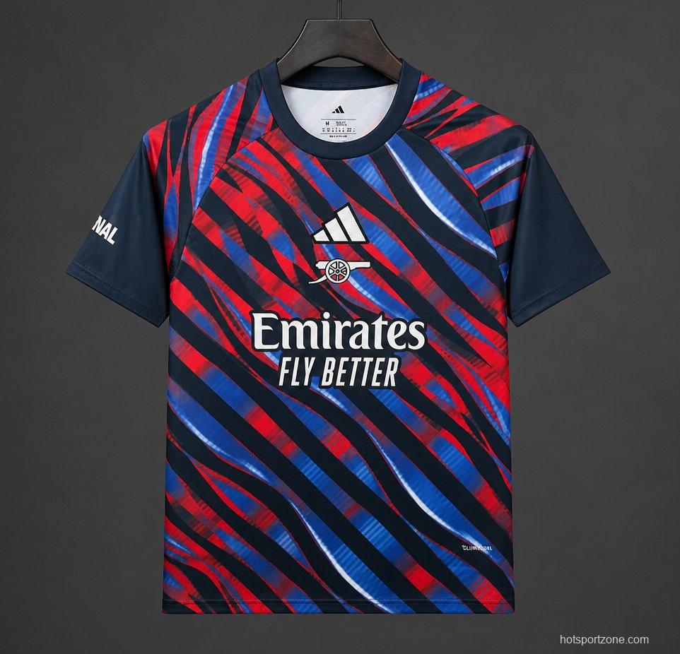 26/27 Arsenal Navy Blue Brushstroke Pattern Pre-match Jersey