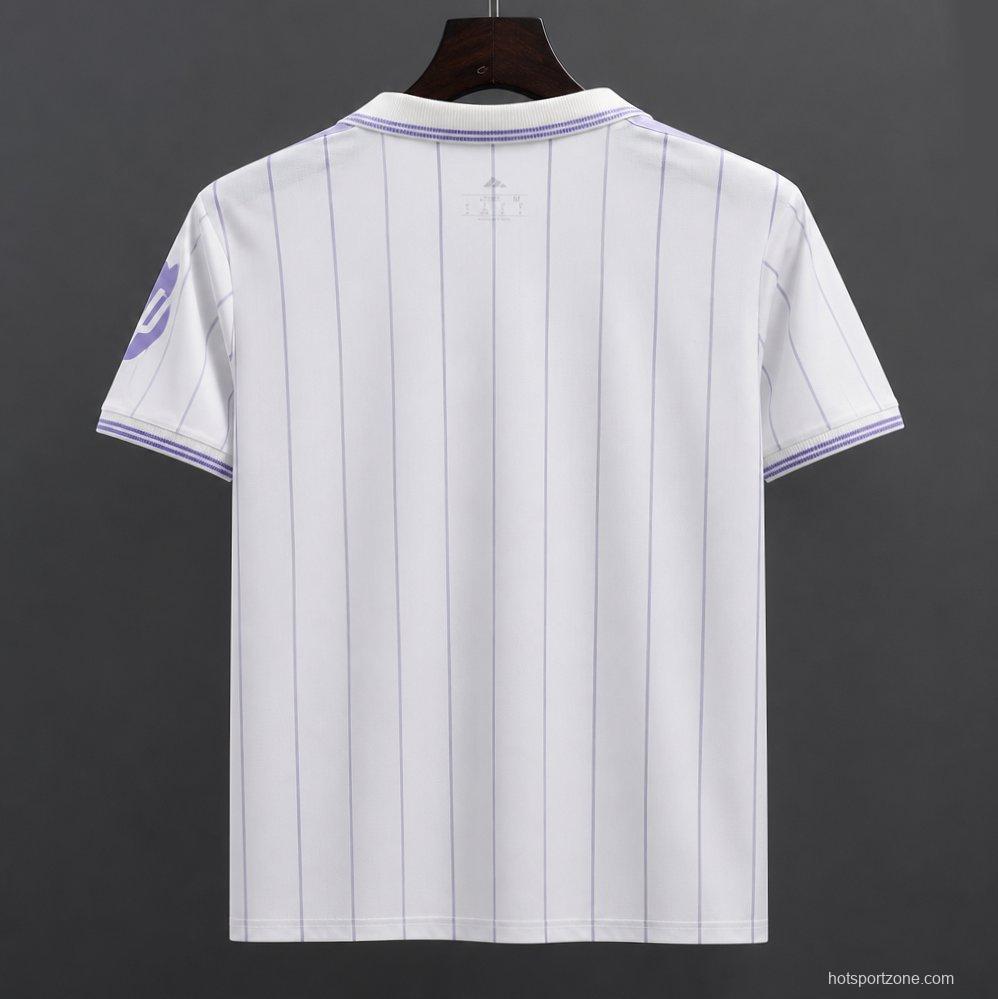 26/27 Real Madrid Vintage Style White POLO Jersey