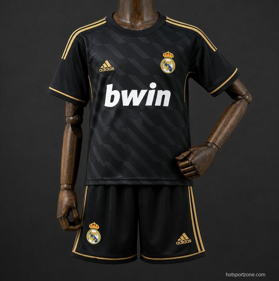 11/12 Kids Real Madrid Away Retro Kit Jersey Size 16-28