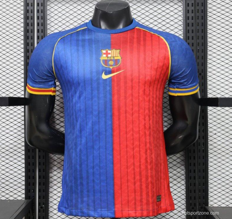 Player Version 26/27 FC Barcelona Royal Blue & Garnet Red Vertical Stripes  Special Edition Jersey