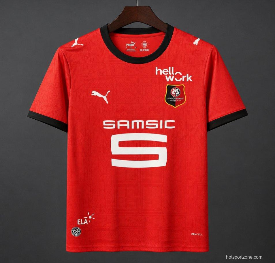 Player Version 26/27 Stade Rennais Red  Jersey