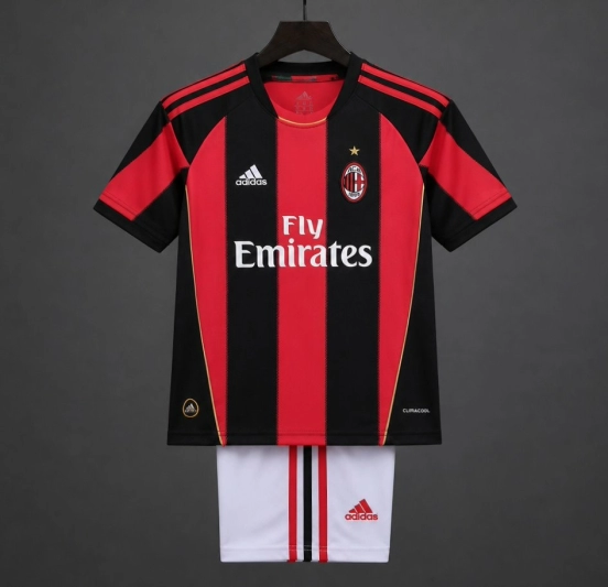 Retro Kids 11/12  AC Milan Home Jersey