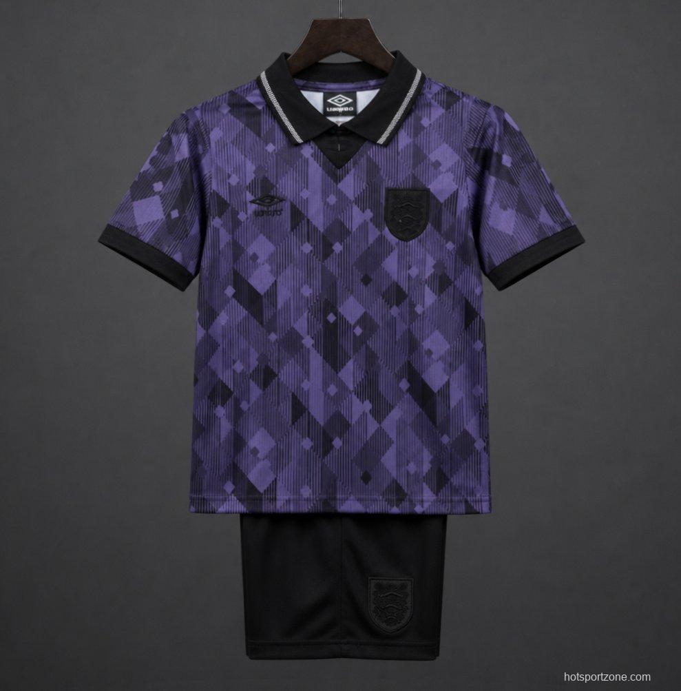 Retro Kids 1990  England Black Jersey