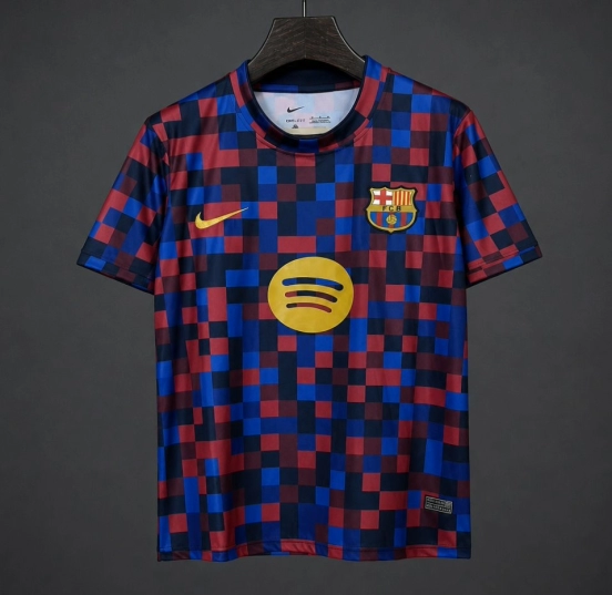 26/27 Barcelona Pre-Match Shirt Pixelated Blaugrana Jersey