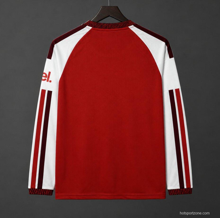 26/27 Arsenal Red with White Long Sleeve Home Jersey