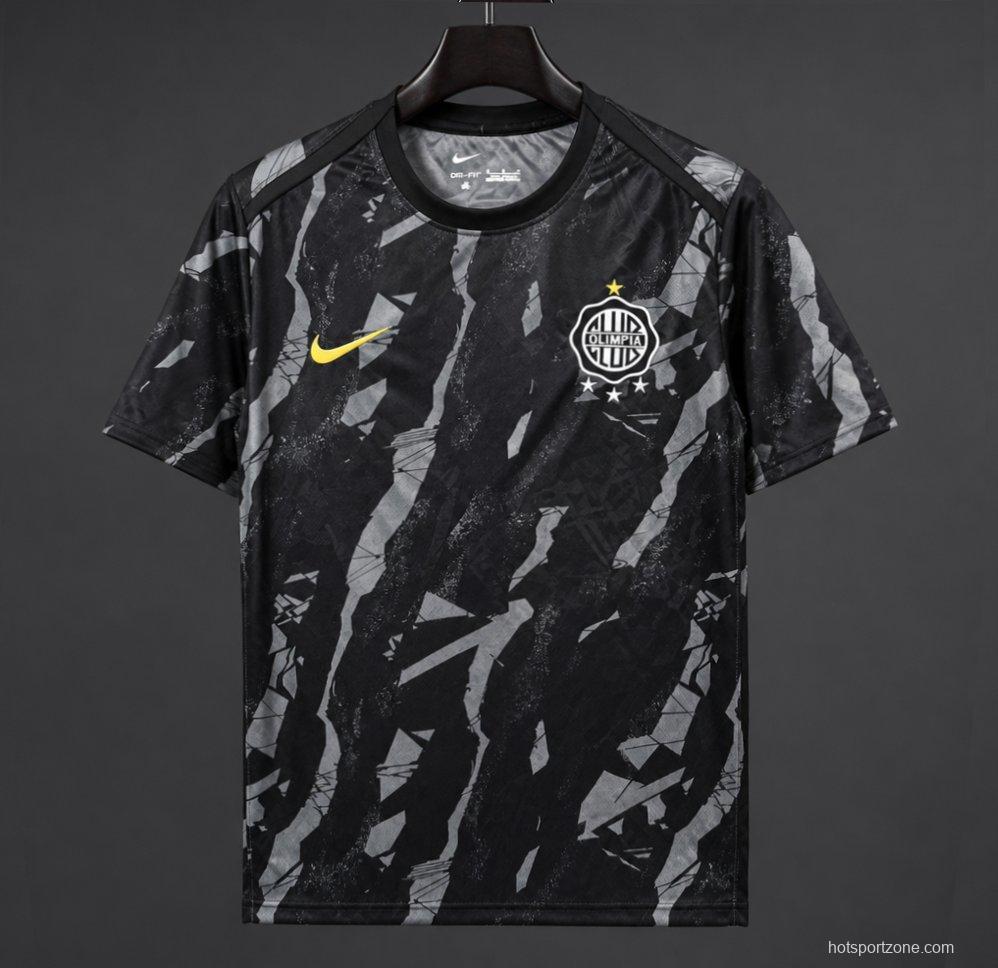 26/27 Olimpia Black with Abstract Camo Pattern Training Jersey