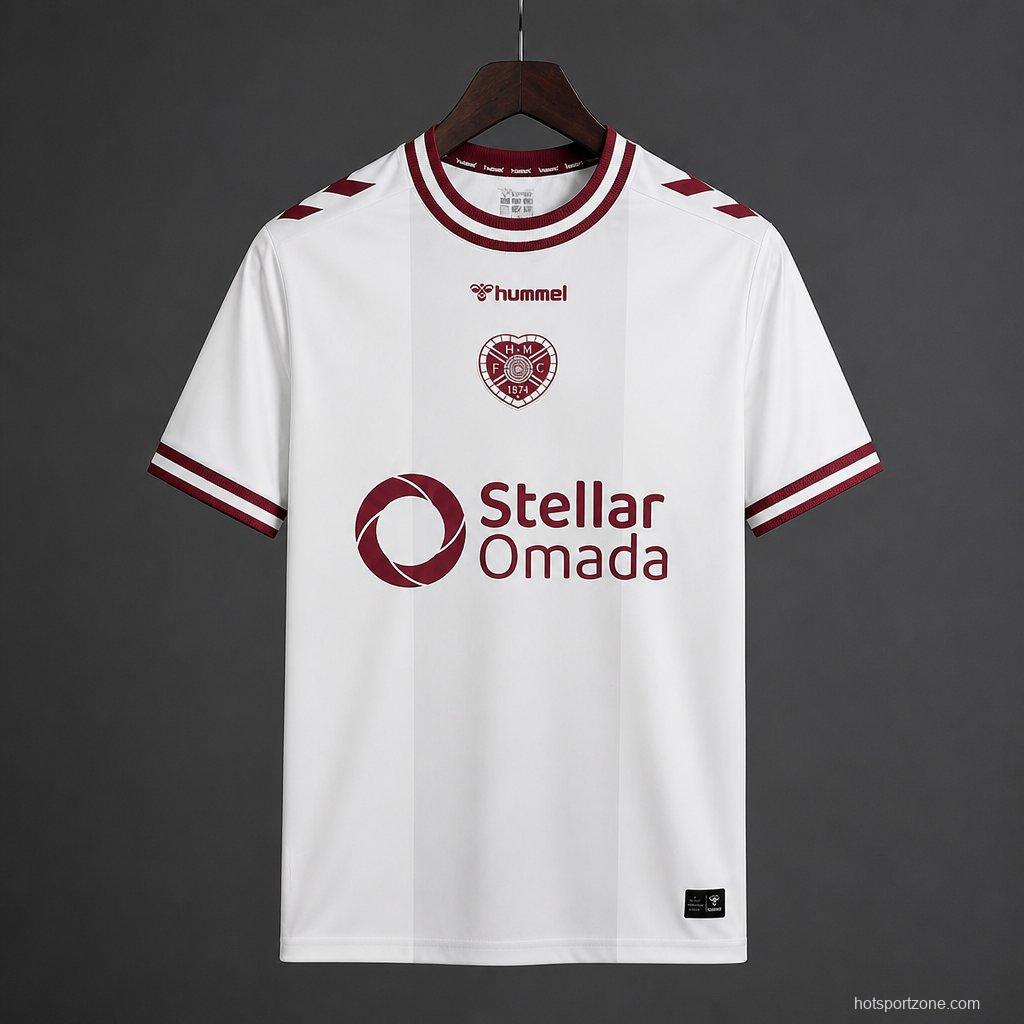 26/27 Heart of Midlothian FC Away White Jersey