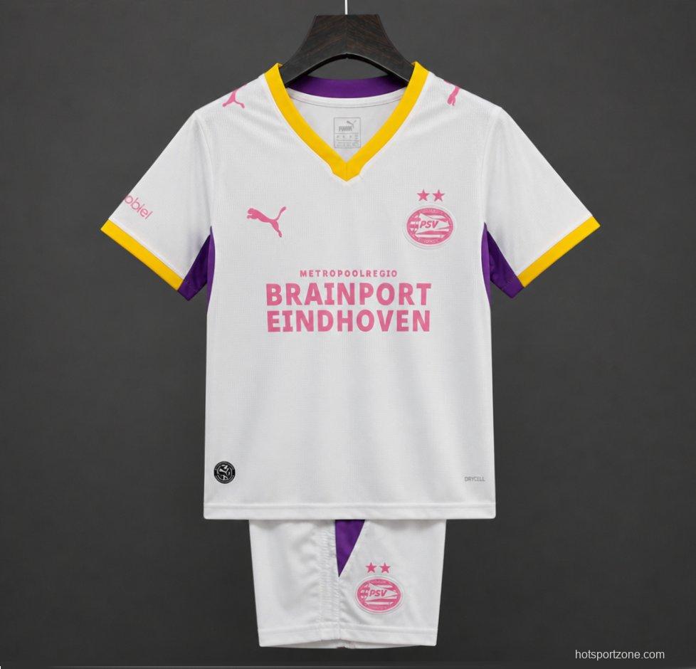 26/27 Kids PSV Eindhoven Away White Jersey