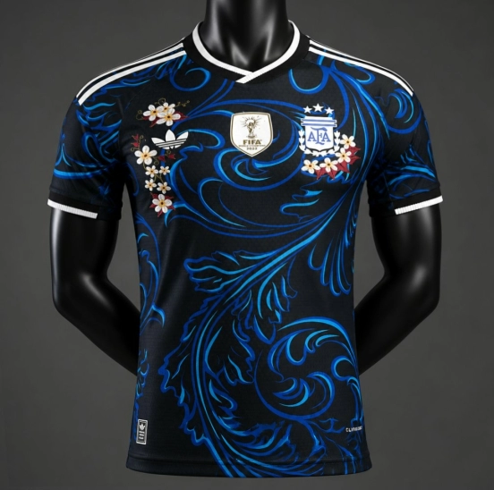 Player Version 2026 Argentina Away "Floral Edition" Off White Special Jersey