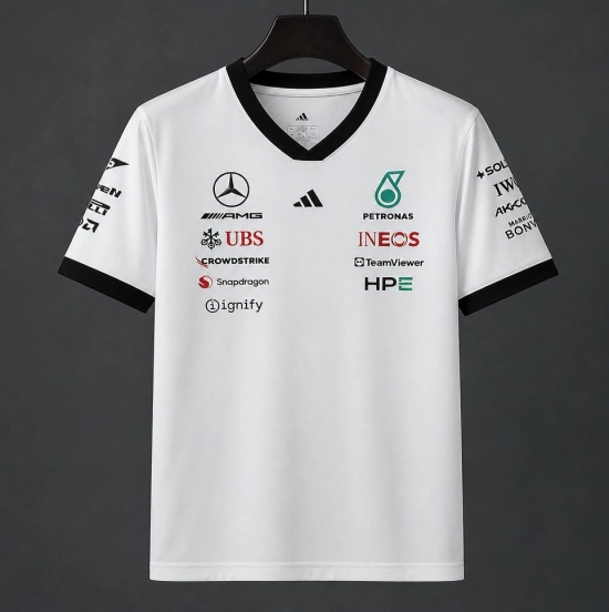 2026 F1 Mercedes-AMG Petronas F1 Team White Training Jersey