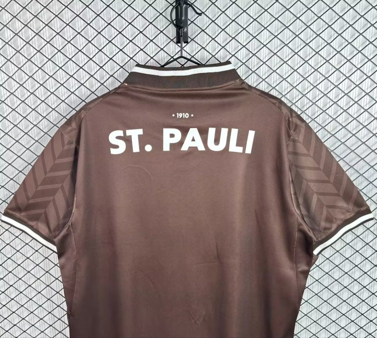 26/27 FC St. Pauli Brown with Chevron Pattern Home Jersey
