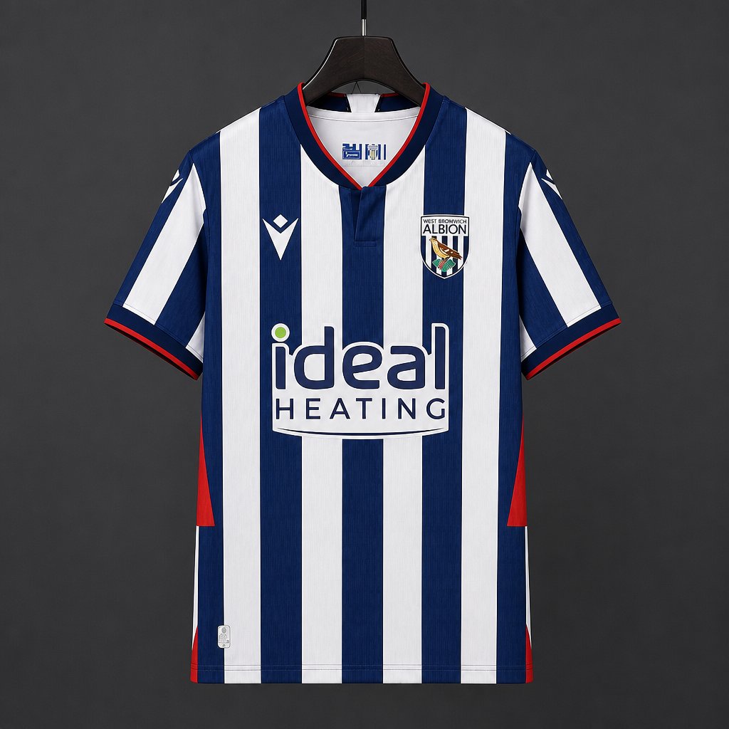 26/27 West Bromwich AlBion Home Blue Stripes Jersey