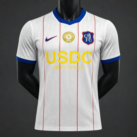 Player Version 26/27 Chelsea Away White Jersey With Sponsor