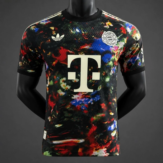 Player Version 26/27 FC Bayern München Black with Floral Abstract Allover Print Third Jersey