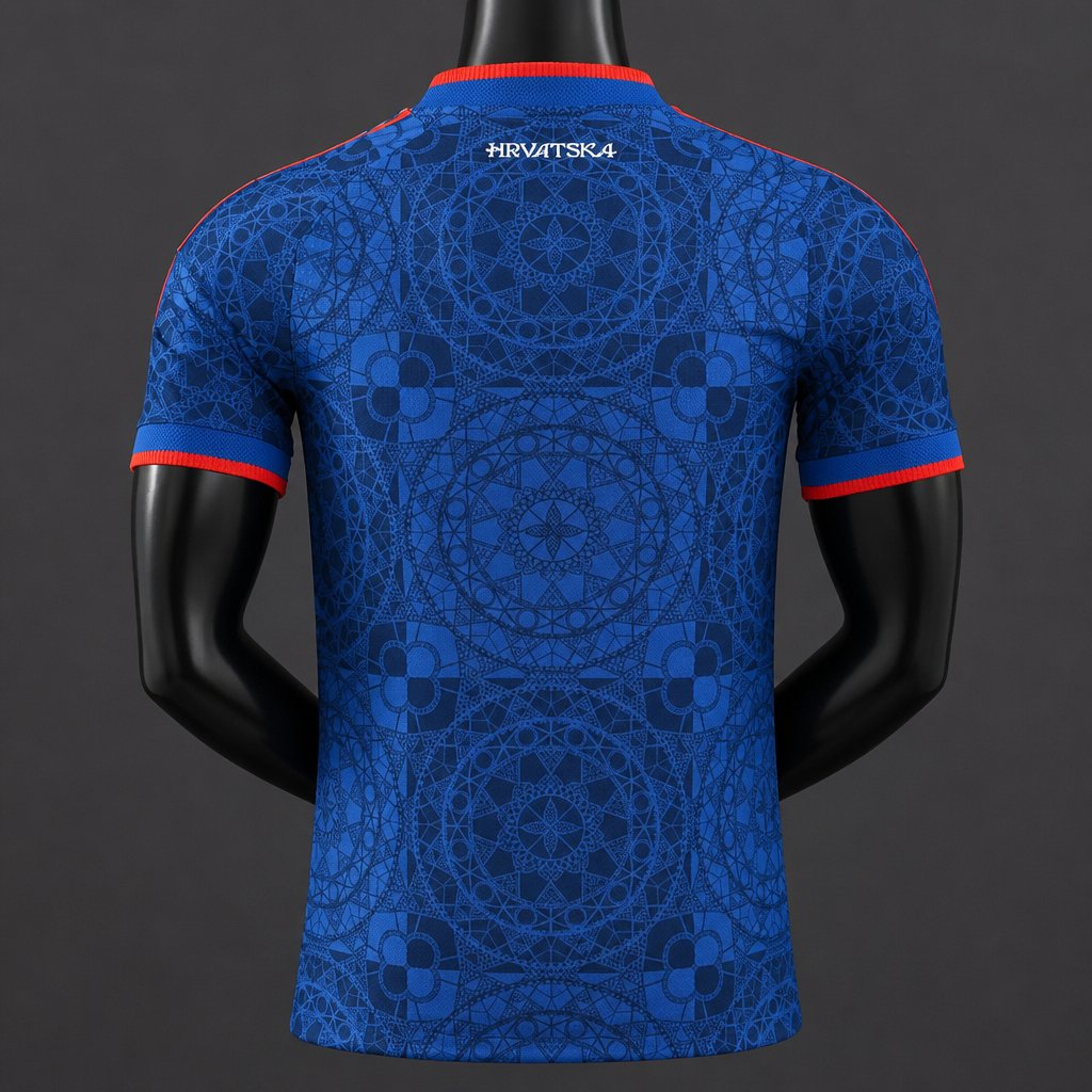 Player Version 2027 Croatia  Away Navy Blue Jersey
