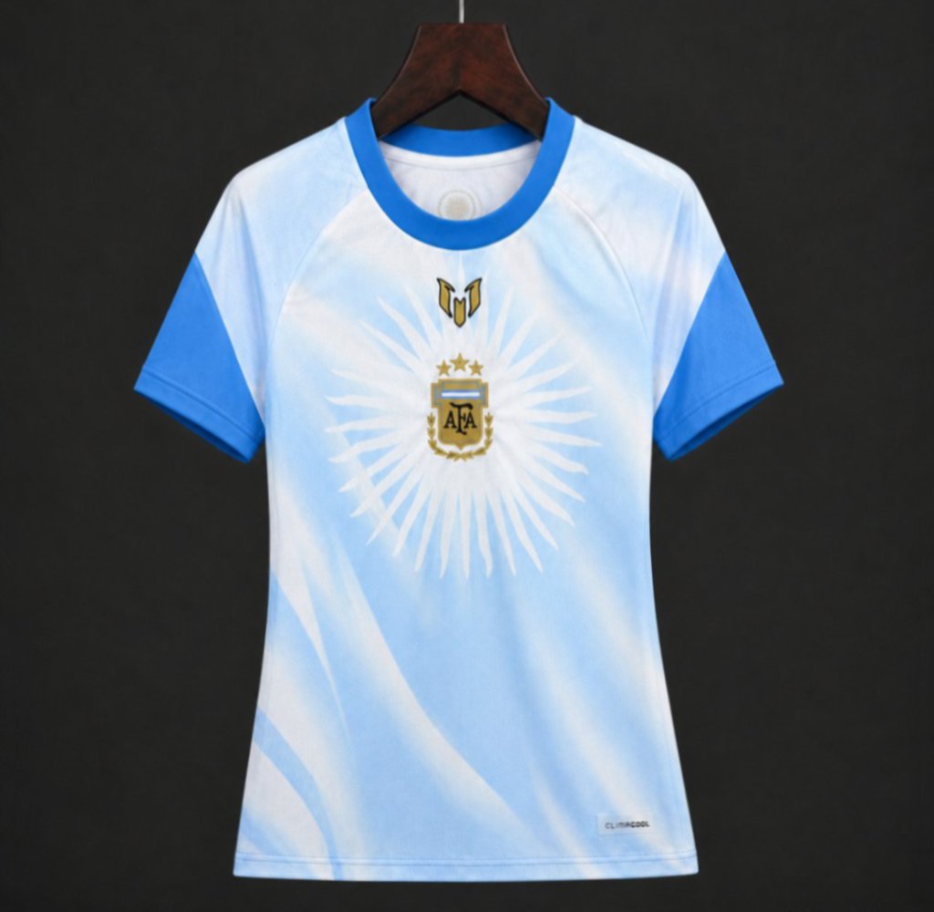 2026 Women  Argentina MESSI Tribute Pre-Match Blue Jersey