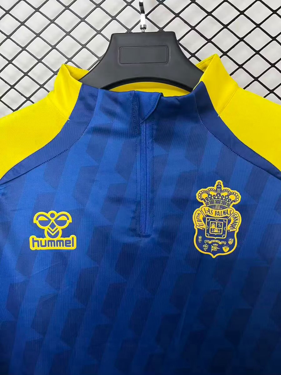 26/27 UD Las Palmas Blue Half-Zip Long Sleeve Training Top