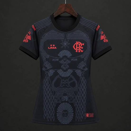 26/27 Women Flamengo Urubu de Lima Special Edition Black  Jersey