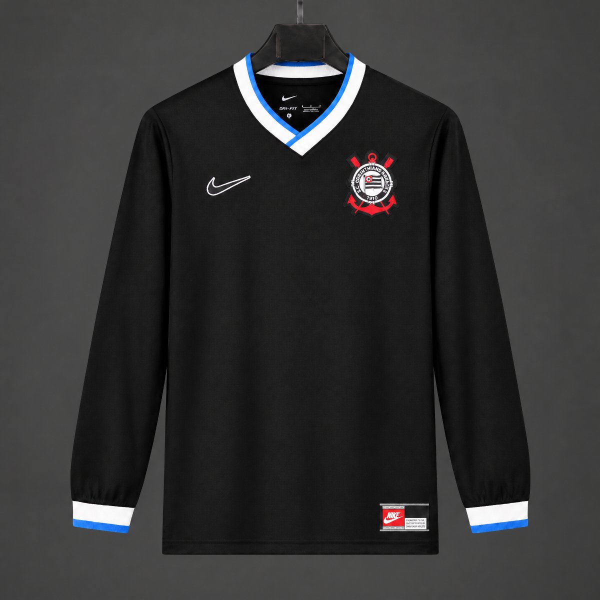 26/27  Corinthians Energy Third Black Long Sleeve  Jersey